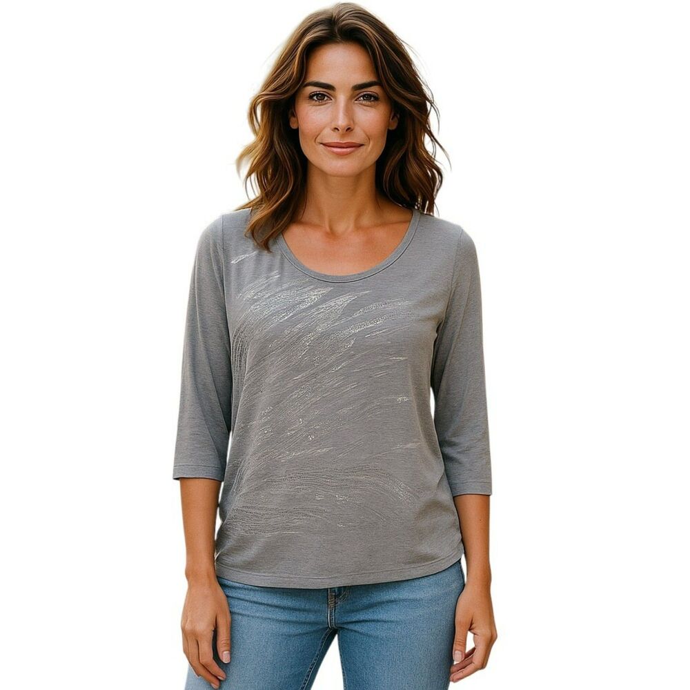 Laura Asley Women’s Charcoal Gray Sparkly Shirt Size: 1X # 36 Last one